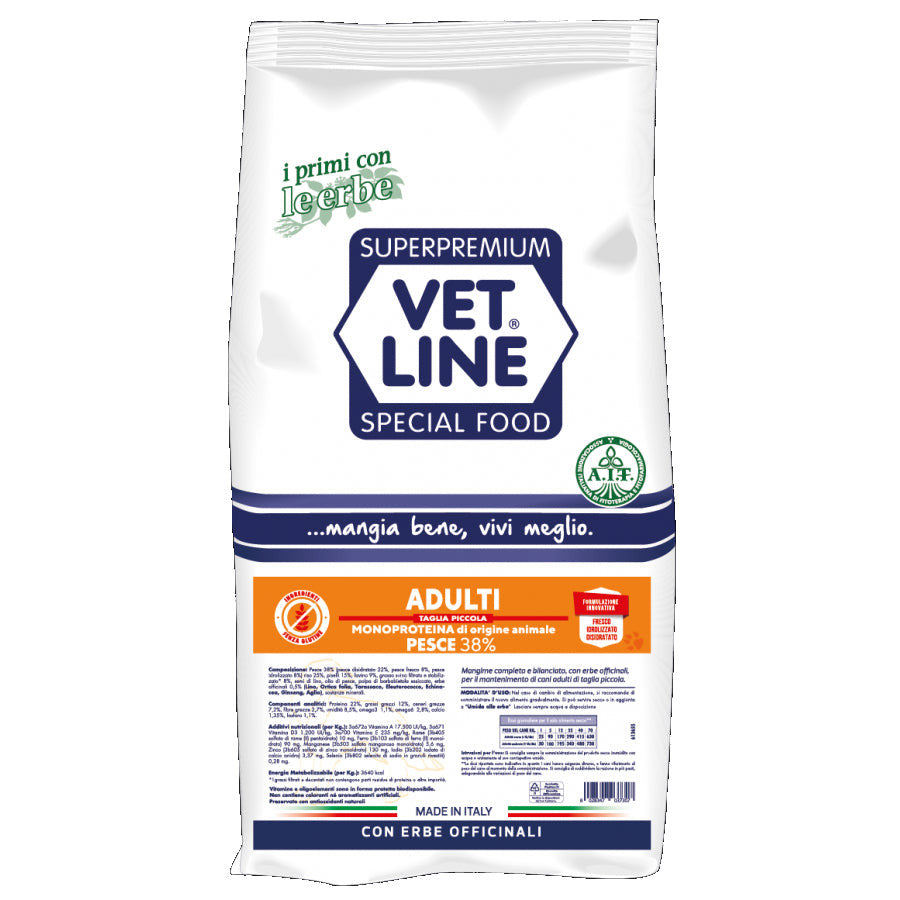 Vetline Secco Cane Mini Adult Pesce 3 Kg Vetline Secco Cane Mini Adult Pesce 3 Kg